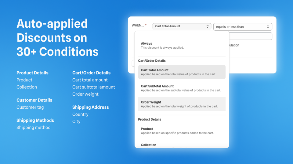 Shipping Discount Builder product preview